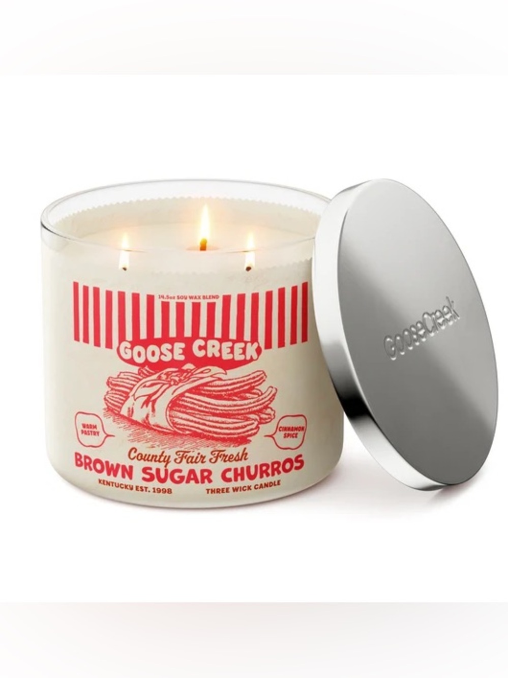 Goose Creek Brown Sugar Churros 3-Wick Candle 14.5 oz NEW Bakery Scent